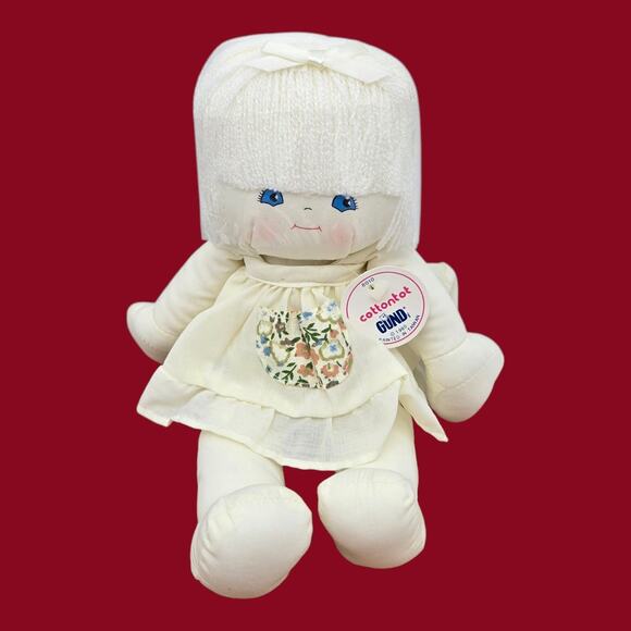 1980 NEW with Tags Gund Cottontot 10" Cloth Doll Yarn Hair Vintage Stuffed Toy - Picture 7 of 15